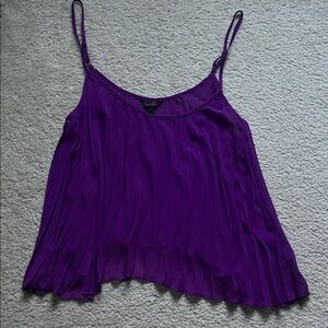 G by Guess Vibrant Purple Pleated Camisole
